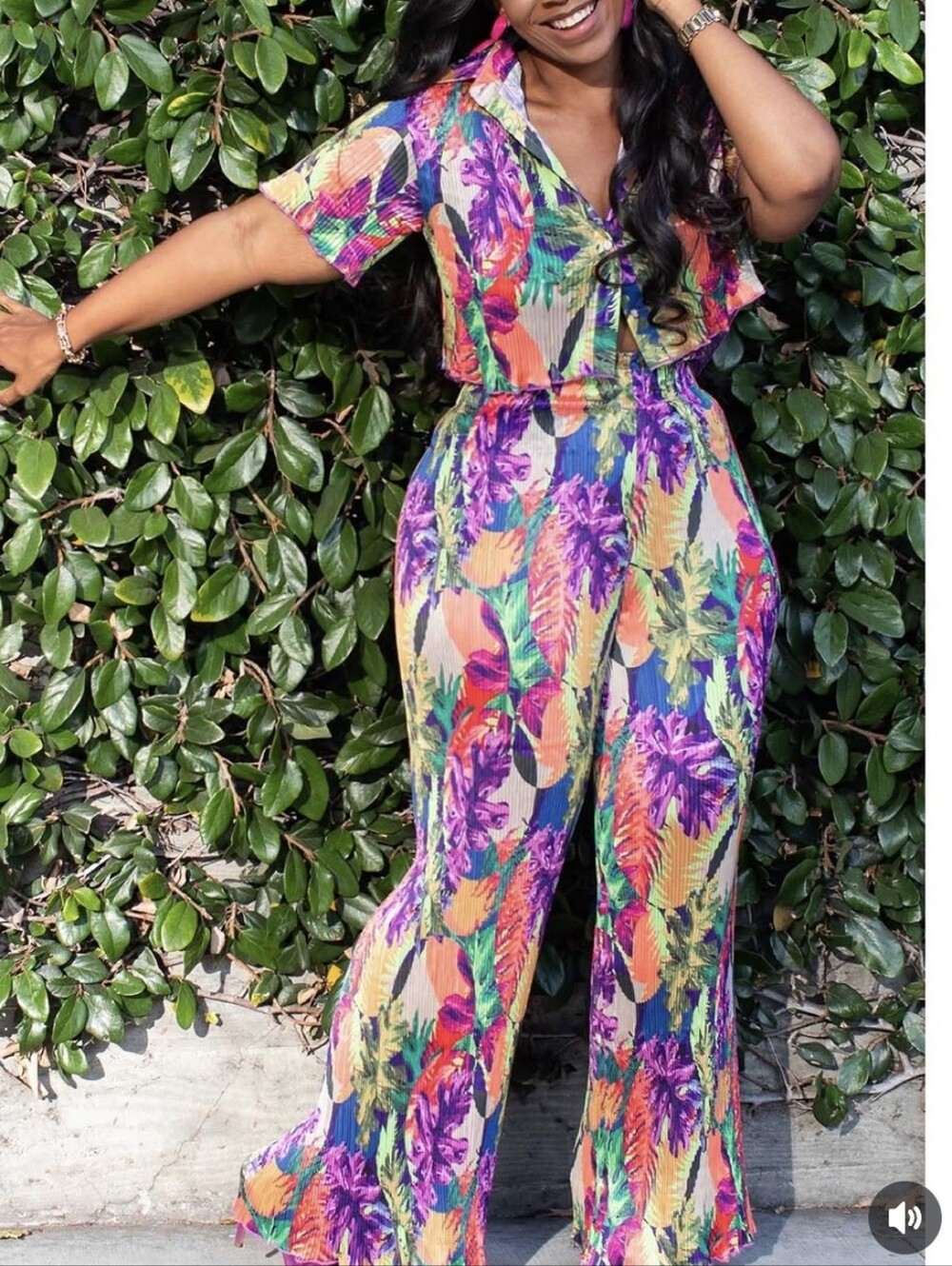 Vibrant Tropical Print Set - Multicolor